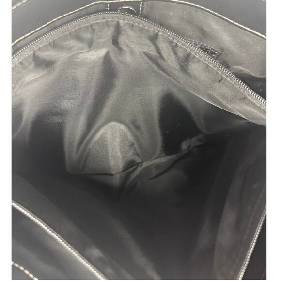 Giani Bernini Black Tote Shoulder Bag w/ Matching Mini Pouch Logo Pattern - Picture 10 of 11